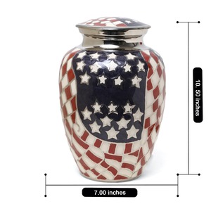 Urnas de cremación de aluminio de color rosa clásico para urna de cenizas Suministros funerarios urnas conmemorativas Proveedor de fabricante de India - Product Image 2