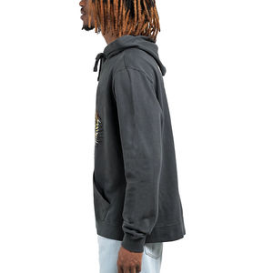 Sudadera con capucha de gran tamaño unisex 100% algodón personalizada con cordón gráfico de letras Impresión digital diseño liso con cremallera forrada - Product Image 4