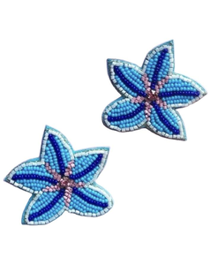 Elegante pendiente bordado de corazón lindo con cuentas hechas a mano con apariencia de lujo de semilla con atractivo de moda para niña - Product Image 1