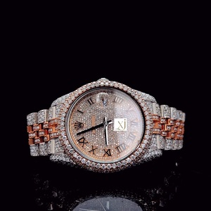 นาฬิกาควอทซ์สแตนเลสสำหรับผู้ชายหรูหราชุบโรสโกลด์พร้อมคริสตัลแซฟไฟร์ - Product Image 1