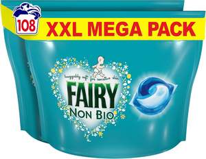 <b>Fairy</b> <b>Non</b> <b>Bio</b> PODS Washing Liquid Capsules, For Sensitive Skin, 108 Washes (54x2) - Product Image 6