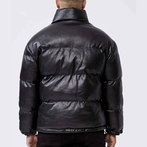 2023 Otoño Invierno High Street Puffer chaqueta de cuero Original de cuero bordado personalizado impermeable a prueba de viento de alta calidad - Product Image 2