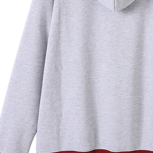 Sudadera con Capucha Kankakee Kays Premium Winter Grey Unisex, 100% Algodón Orgánico, Felpa, Logotipo de Chenilla, Cordones Azules, Luz Roja - Product Image 5