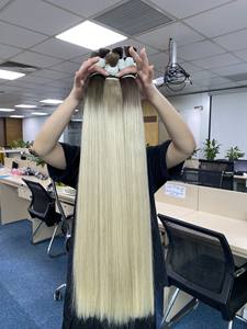 Extensiones de Cabello Humano Vietnamita Virgen 100% Natural, Super Double Drawn, Calidad 10A, Liso Natural, Rubio, al Por Mayor, Longitud Máxima - Product Image 4