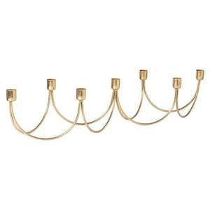 Bougeoirs coniques en or vintage faits à la main Pot en marbre unique avec support de table en fer métallique Chandelier décoratif pour la maison - Product Image 2