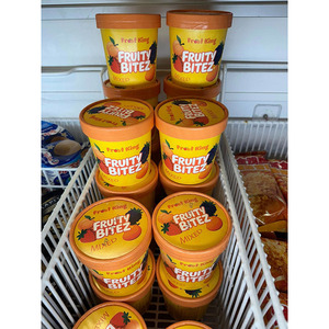 Tasse de crème glacée fruitée exotique de bonne qualité Bitez en vrac prix d'usine de gros meilleures saveurs assorties litchi mangue kiwi noix de coco - Product Image 5