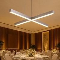 Lustre moderne pour salle de banquet, éclairage linéaire LED 700 mm, sans joint, dimmable, pour gala