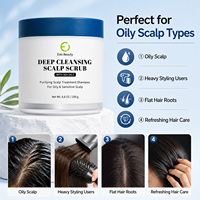 OEM Private Label Deep Cleansing Sea Salt Charcoal & Mint Extract Scalp Scrub with Oil Control for Oily Scalp 250g