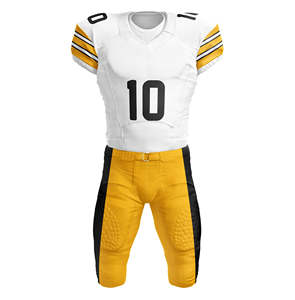 Maillot de football américain pour hommes de l'équipe Pittsburgh Steeler en gros uniforme à manches courtes respirant avec coutures de ville pour les joueurs - Product Image 2