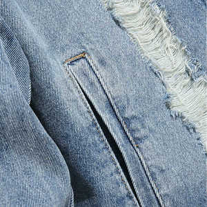 Printemps automne hommes Denim vestes décontracté couleur unie simple boutonnage Jeans veste hommes Slim Fit coton vêtements d'extérieur en détresse vestes - Product Image 4