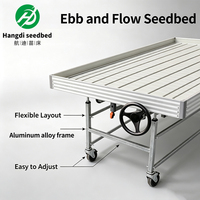 Table de culture hydroponique à roulettes en ABS ultra-résistant, système d'irrigation par flux et reflux, idéale pour la culture en serre – Vente directe usine