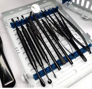 Juego de Cirugía Dental Quirúrgica de Acero Inoxidable, Kit Microperiodontal Manual Reutilizable de 10 Piezas con Recubrimiento Negro, CE ISO MOL MEDICAB - Product Image 2