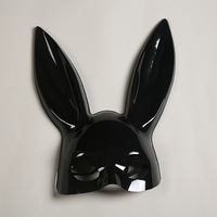 Nouvelles Masques de Fête Réalistes pour Femme, Noires, Personnalisées, Thème Lapin, pour Halloween