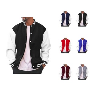 Veste bomber en cuir enduit, fabrication directe d'usine, printemps, unisexe, OEM, personnalisation, rétro, collège, haute qualité, coupe ajustée - Product Image 4