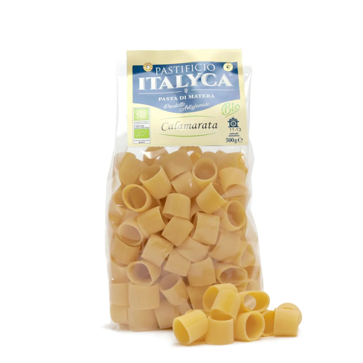 Calamarata de la mejor calidad 500g pasta artesanal orgánica certificada hecha de 100% Italia pasta seca italiana
