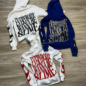 Sweats à capuche personnalisés à impression 3D sans ficelle en éponge française Sweats à capuche grande taille de haute qualité pour hommes - Product Image 3