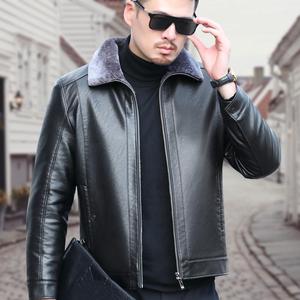 แจ็กเก็ตหนัง100% สำหรับผู้ชายเสื้อแจ็คเก็ตหนังสไตล์วินเทจปรับแต่งได้สำหรับนักขี่บอมเบอร์ - Product Image 3