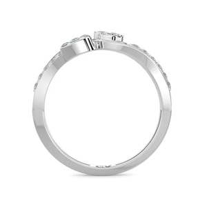 Anillo de diamantes brillantes de oro blanco - Product Image 4