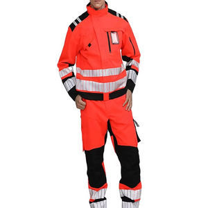 ชุดยูนิฟอร์มเซฟตี้สีทึบสำหรับผู้ชายชุดทำงานจราจรสะท้อนแสงมองเห็นได้ชัดเจน - Product Image 1