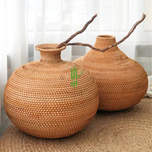 Maceta de Ratán Tejida a Mano de Nuevo Diseño para Árboles, Cestas Redondas de Mimbre Hechas por VgreenArt de Vietnam - Product Image 2