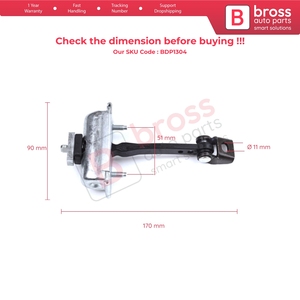 สายรัดจำกัดการเปิดประตูหลัง BDP1304 สำหรับ C3 MK3 208 2008 MK1 5 ประตู แฮทช์แบค 9671891280 - Product Image 5