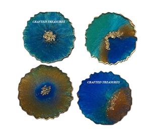 Nouveauté 2025 Sous-verres en résine écologiques de luxe moderne avec rangement, lot de 4x4, MEILLEUR PRIX, sous-verres en résine et durcisseur - Product Image 5