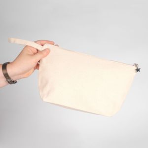 Pochette en toile de coton naturel avec sangles 9 x 5 x 2 pouces - Product Image 4