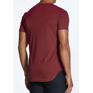 Camiseta con dobladillo redondo para gimnasio y fitness para hombres, camisetas para hombres y hombres a un precio con descuento, camisetas de entrenamiento con hombros caídos - Product Image 3