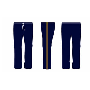 Ensemble de polo et de pantalon de cricket personnalisé bleu marine et jaune avec motif étoile, vêtements d'équipe respirants - Product Image 5