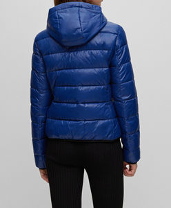 Nouvelle arrivée, veste matelassée chauffante pour femmes, capuche, poches, longue, décontractée, réversible, coupe ample, rembourrage en polyester, respirante, écologique - Product Image 5