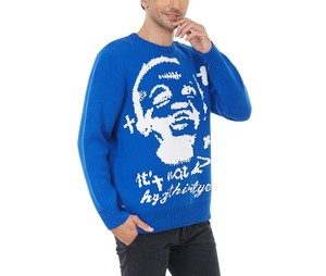 Suéter Personalizado para Hombre 2026 con Logotipo OEM y ODM, Patrón Jacquard, Tejido de Punto, Cuello Redondo, Invierno, Algodón - Product Image 4