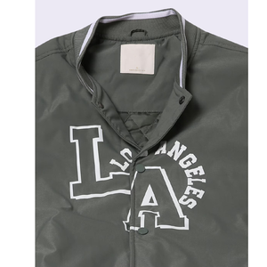 Fabricant OEM veste universitaire Letterman de baseball personnalisée de haute qualité pour hommes manches en cuir brodées en chenille toile imperméable - Product Image 4