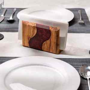 Elegante caja de pañuelos de resina y servilletero con logotipo personalizado, diseño moderno para el hogar, restaurante, Decoración de mesa, almacenamiento duradero - Product Image 2