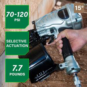 เครื่องยิงตะปูลมอเนกประสงค์สำหรับงานเฟอร์นิเจอร์ ก่อสร้าง พื้น โครงถัก หลังคา และงานติดตั้งพื้นระเบียง - Product Image 1