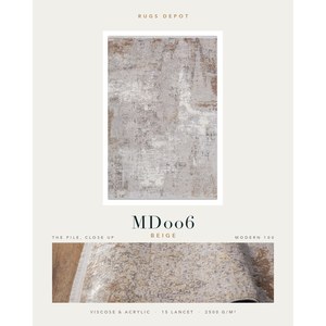 พรมวิสโคสและอะคริลิกแบบขายส่ง รุ่น MODERN 100 MD006 สีเบจ ผลิตด้วยเครื่องจักร พรมตุรกี สำหรับห้องนั่งเล่น โครงการโรงแรม - Product Image 2