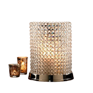 เชิงเทียนโลหะหรูหราประดับเพชรและลูกปัด  เป็นมิตรกับสิ่งแวดล้อม ปราศจากนิกเกิล สำหรับตกแต่งโต๊ะ งานแต่งงาน คริสต์มาส ทำด้วยมือ - Product Image 1