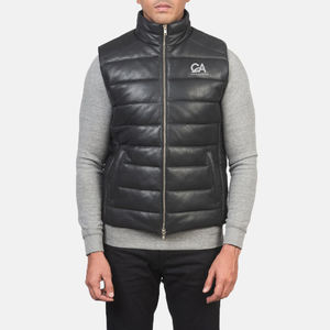 OEM personalizado a prueba de viento de los hombres ligeros abrigos de invierno empacables primavera otoño abajo chaquetas sin mangas diseño poliéster chaleco acolchado - Product Image 4