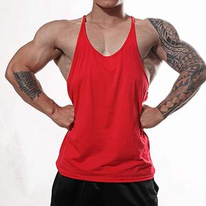 Débardeur Stringer personnalisé 100% coton pour hommes Gym Bodybuilding - Product Image 4