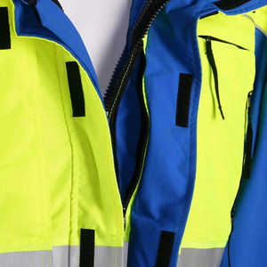 Veste de sécurité réfléchissante haute visibilité pour hommes Vêtements de travail de sécurité pour hommes Veste de construction à capuche réfléchissante Ronpex - Product Image 3