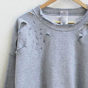 Classique hommes en détresse sweat confortable pull Style Vintage Streetwear tenue quotidienne - Product Image 2