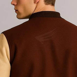 Chaqueta Letterman de Alta Calidad, Estilo Urbano, Servicio OEM, Logotipo Personalizado, Cuello Mao, Lana/Algodón, Chaqueta de Invierno - Product Image 5