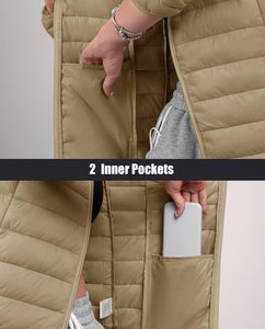 Chaqueta acolchada ligera para mujer con tejido transpirable de relleno aislante y ropa ajustable para exteriores Chaqueta acolchada para mujer - Product Image 6