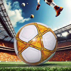 Ballon de football en cuir PU de qualité supérieure Rétention d'air longue durée pour l'entraînement et la compétition Ballon de football cousu à la main - Product Image 4