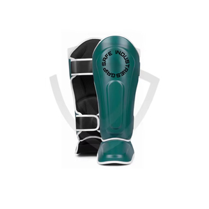 Espinilleras de Muay Thai de Cuero Resistentes con Logotipo Personalizado y Protección Profesional para Entrenamiento Deportivo y Artes Marciales - Product Image 1