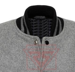 Vente en gros de veste universitaire de baseball de haute qualité pour hommes, broderie personnalisée, nouveau style de veste bouffante, taille 4XL - Product Image 4