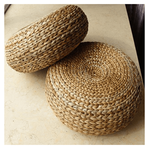 Water Hyacinth Cushion Pad Handwoven hyacinth with foam filling for yoga meditation <b>floor</b> <b>seating</b> Vietnam origin - Product Image 2