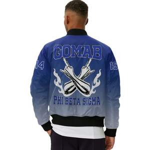 Chaqueta de Satén Phi Beta Sigma 1914 Azul, Estilo Universitario con Letras Sigma, Ropa Universitaria Personalizada - Product Image 6