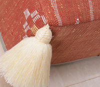 Orange Cactus Soie Tapis Coussin De Sol Glands À La Main Traditionnel Marocain Poufs Carré Ottoman Décor À La Maison En Plein Air Hôtel Boho