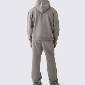 ชุดวอร์มแบบมีฮู้ด กางเกงขายาว ชุดจ็อกเกอร์ คุณภาพสูง รับทำโลโก้ตามสั่ง ขายส่ง ผ้าฝ้าย 100% 380 400gsm ไซส์พลัส สำหรับทุกเพศ - Product Image 2