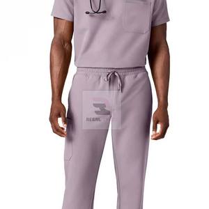 Ensemble de blouses médicales pour hommes en coton tissé de haute qualité, respirant et confortable - Product Image 4
